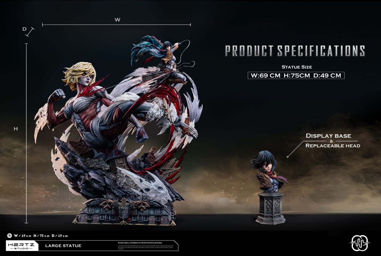 Hertz Studio - Mikasa vs Female Titan  ( in Stock )